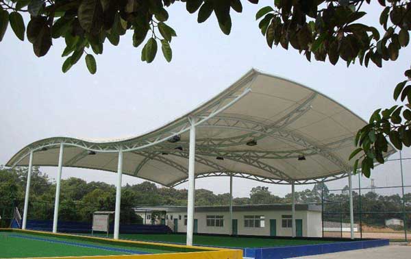 浙江杭州星野花苑北區(qū)、光明小區(qū)修建電動自行車膜結構停車棚工程